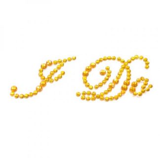 I Do Gold Crystal Wedding Shoe Sticker