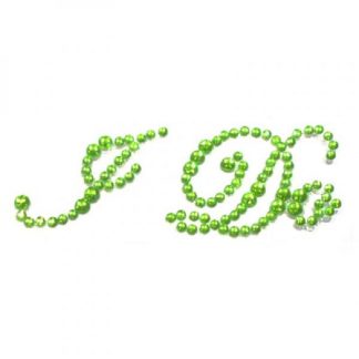I Do Bright Green Crystal Wedding Shoe Sticker
