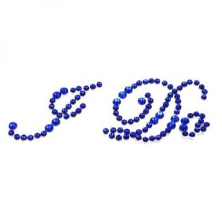 I Do Dark Blue Crystal Wedding Shoe Sticker