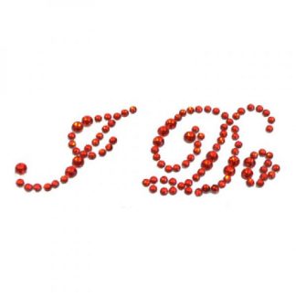 I Do Deep Red Crystal Wedding Shoe Sticker