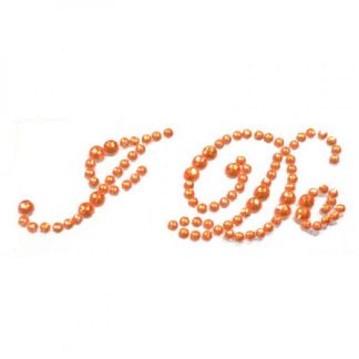 I Do Orange Crystal Wedding Shoe Sticker