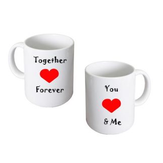 Together Forever You & Me Romantic Valentine or Wedding Mug