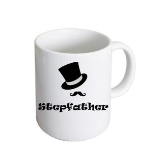 Stepfather Top Hat & Moustache Design Wedding Ceramic  Mug