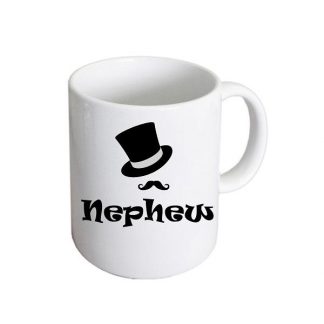 Nephew Top Hat & Moustache Design Wedding Ceramic Mug