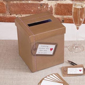 CLEARANCE OFFER 50% OFF Just my Type Vintage Design Wedding Wishes Post Box