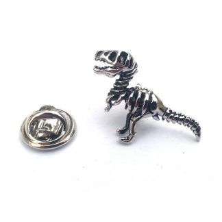 Dinosaur T Rex Skeleton Fossil Lapel Pin Badge