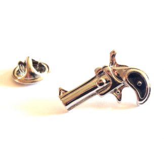 Retro Six Gun Pistol shooter gun Lapel Pin badge