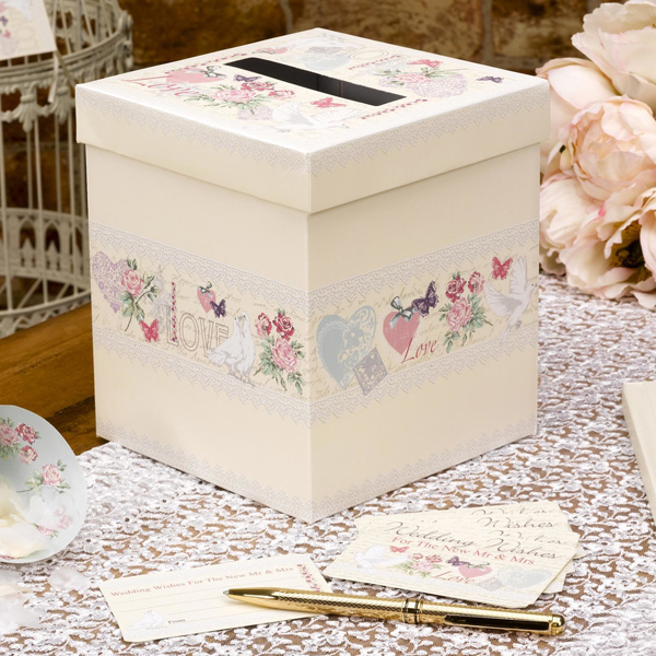 With Love Design Wedding Wishes Box