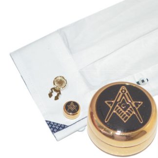 Gold Plated Masonic (With G) Design Cuff Button Covers a New Alternative to Cufflinks