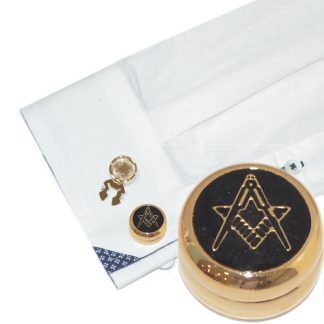 Gold Plated Masonic (No G) Design Cuff Button Covers a New Alternative to Cufflinks