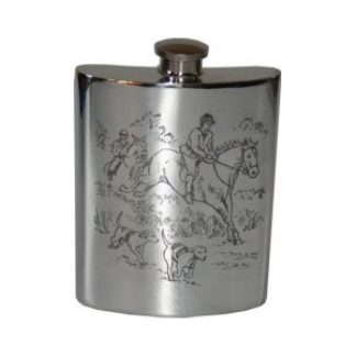 6oz Hunting Pewter Flask