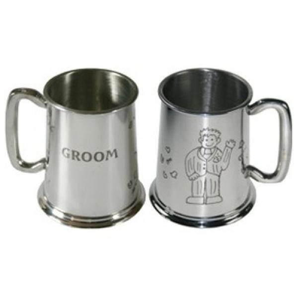 Groom Pewter Tankard