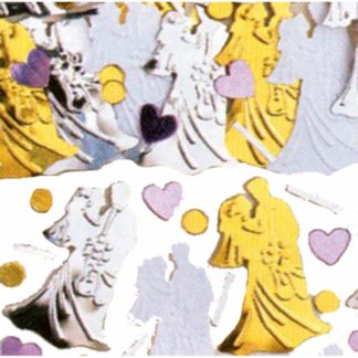 Wedding Couple Gold & Silver Mixed Metallic Confetti