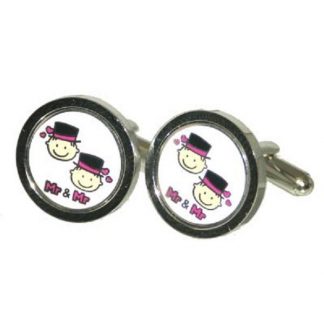 Mr & Mr Gay Same Sex Wedding Cufflinks