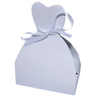 Wedding Dress Favour Box with Ribbon Tie (Pack of 12)