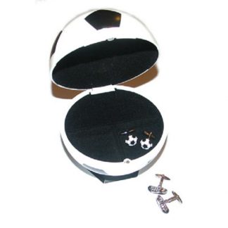 Football Mens Gift Set - Jewel Box & 2 Pairs of Cufflinks
