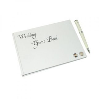 Pink Smile Wedding Guest Book & Free Pen