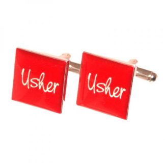 Red Square Wedding Cufflinks