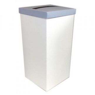 White Wedding Post Box with Blue Lid