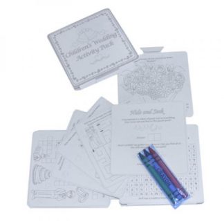 White & Silver Wedding Activity Pack for Children