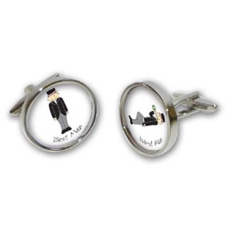 Best Man Worst Man Wedding Cufflinks