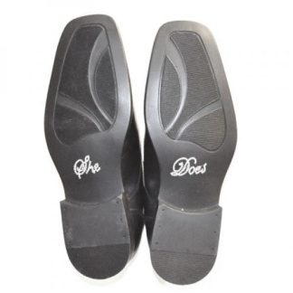 She Does Clear Crystal Wedding Shoe Sticker