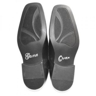 Game Over Clear Crystal Wedding Shoe Sticker