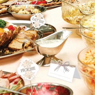 48 piece Rustic Wedding Buffet Signs Kit
