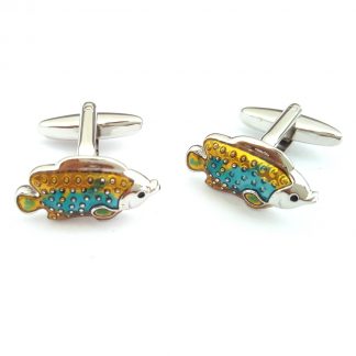 Blue & Yellow Tropical Fish Cufflinks