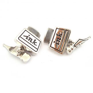 Ink & Pen Nib Chain Style Cufflinks