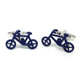 Blue Bike Cycling Cufflinks