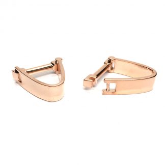 Rose Gold Finish Clip Style Wrap Round Style Cufflinks