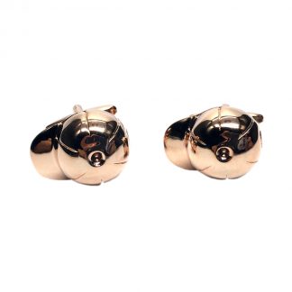 Rose Gold Jockeys Horse Riding HatHelmet Cufflinks