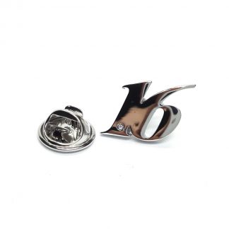 Rhodium Plated 16 Lapel Pin Badge with crystal decoration (AJTP01)