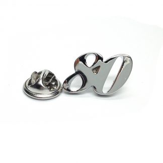 Rhodium Plated 80 Lapel Pin Badge with crystal decoration (AJTP22)