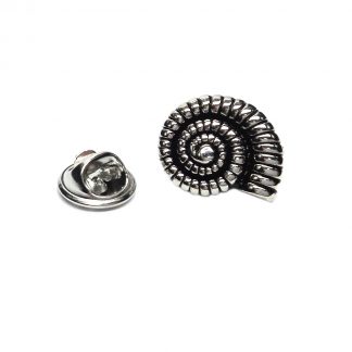 Ammonite Fossil Lapel Pin Badge (Design 1) (AJTP38)
