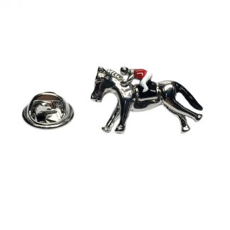 Jockey on Horseback Design Lapel Pin Badge (AJTP51)