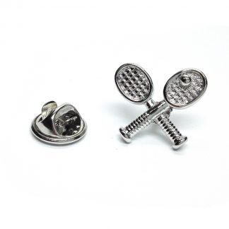 Crossed Tennis Racquets Lapel Pin Badge (AJTP87)