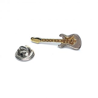 Two Tone Electric Guitar Design Lapel Pin Badge