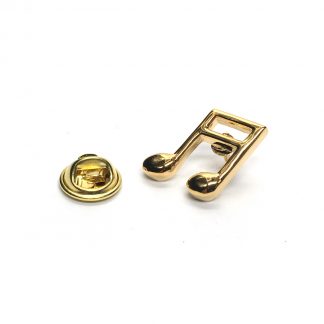 Gold Plated Quaver Music Note Lapel Pin badge