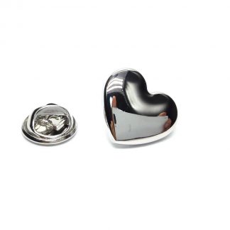 Domed Metal Romance Love Heart Lapel Pin badge