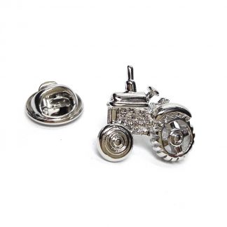 Metal Retro Farmers Tractor Lapel Pin Badge