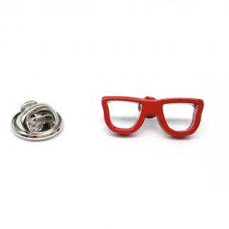 Geeky Red Glasses Lapel Pin Badge