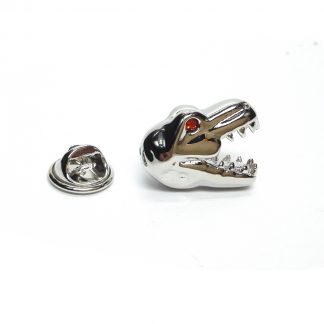 Dinosaur T Rex Roaring Head Fossil Lapel Pin Badge