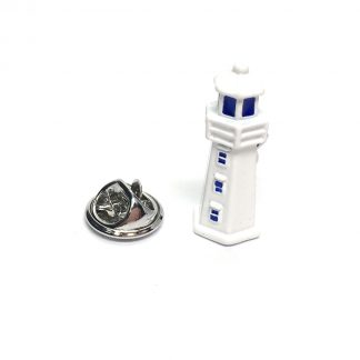 Hexagonal Lighthouse Lapel Pin Badge