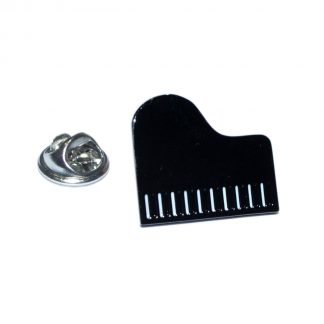 Black Grand Piano Music Lapel Pin Badge