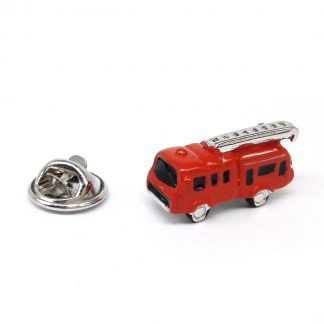 3D Red Fire Engine Lapel Pin Badge (AJTP37)
