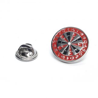Red & Black Dartboard Lapel Pin Badge