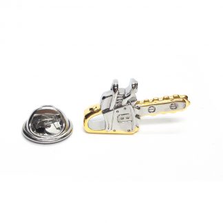 Two Tone Chainsaw Lapel Pin Badges