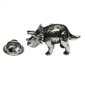 Triceratops Dinosaur Fossil Lapel Pin Badge